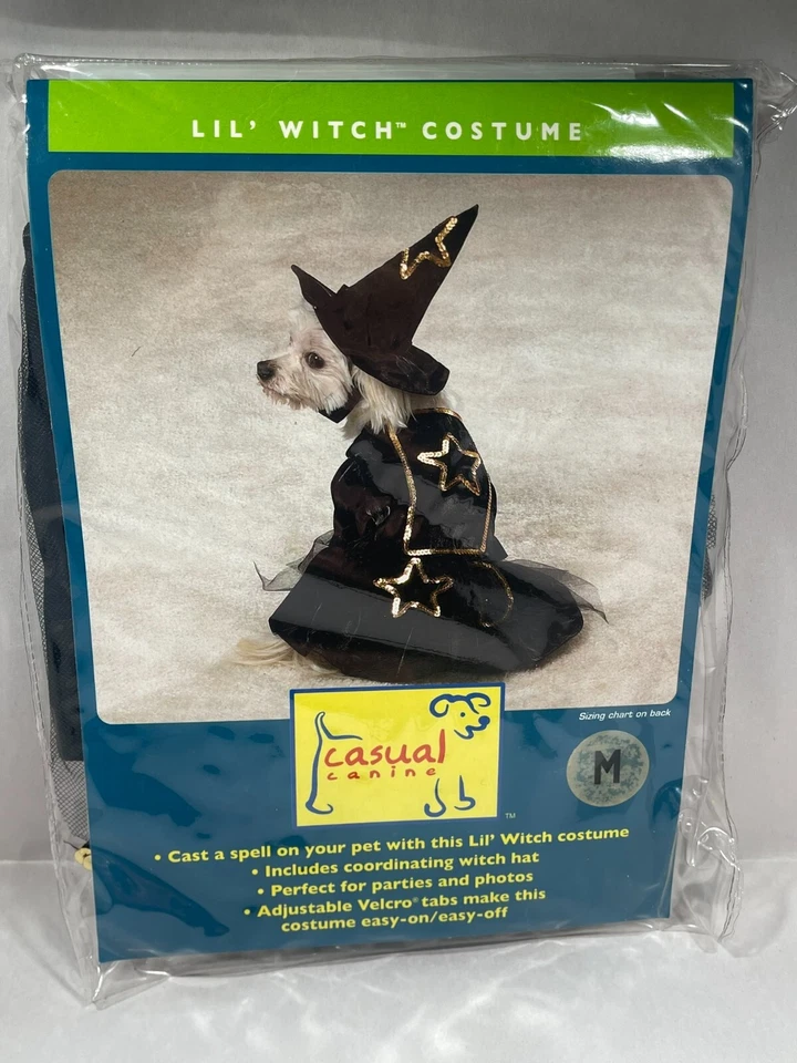 Lindo Disfraz de Perro Bruja Lil por Casual Canino Nuevo Traje de Halloween XS-XL Espeluznante Foto 1 de 4