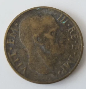 1940 R 5 Centesimi Eagle Italy  King Vittorio Emanuele III - Picture 1 of 3