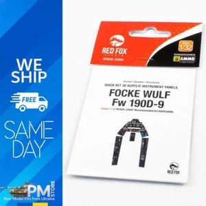 Red Fox QS-32097 1/32 Focke Wulf Fw 190D-9 Dora  3D Acrylic Instrument Panel - Picture 1 of 8