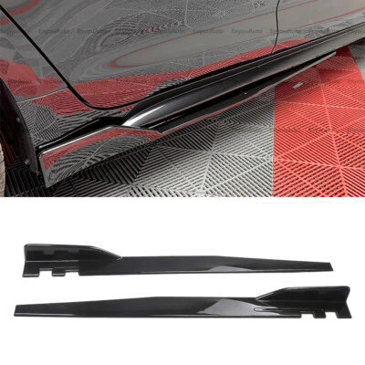 for Acura Integra 46" Side Skirt Extension Rocker Panel Splitter Glossy Black - Image 1 of 4