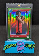2021-22 Panini Donruss Optic Jalen Green Rookie Lime Green Prizm #'d /149 RC SP
