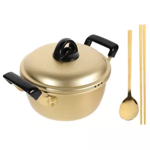 Korean Noodle Pot Ramen Noodles Stockpot Kitchen Stew Pot Soup Pot with Lid - Picture 1 of 12