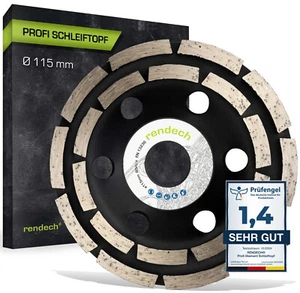 Diamant Schleiftopf 115 Beton Stein | Schleifteller Topfscheibe Betonschleifer - Bild 1 von 8