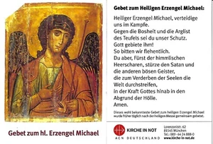 Gebetskarte zum "Heiligen Erzengel Michael" - v. Kirche in Not-Neu - Bild 1 von 1
