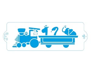 Decora Stencil trenino cm 10x30 decori disegni su torte biscotti dolci - Rotex - Foto 1 di 5