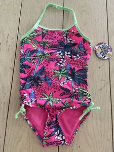Girls So One Piece Pink Swimsuit Sz XS (5/6) Nwt - Picture 1 of 2