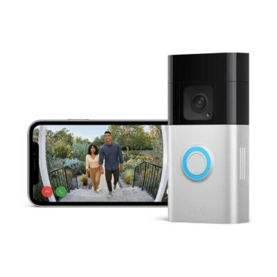 Ring Battery Video Doorbell Plus - Wireless Doorbell Camera 1536p - Night Vision - Image 1 of 4