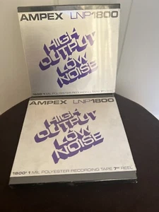 Lot Of 2 Ampex 7 Inch LNP1800 Reel To Reel Tapes NOS SEALED FREE SHIP - Picture 1 of 3