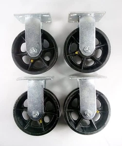 6" x 2" V-Groove Caster - Rigid (4EA) - Picture 1 of 4
