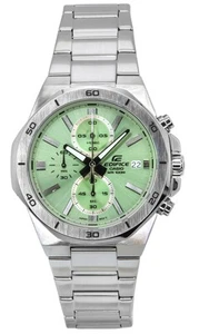 Casio Edifice Chronograph Green Dial Quartz 100M Men's Watch EFV-640D-3AV - Picture 1 of 4