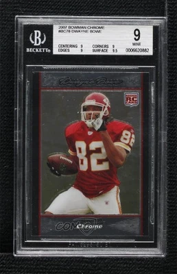 2007 Bowman Chrome Dwayne Bowe #BC78 BGS 9 MINT Rookie RC - Image 1 of 2