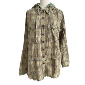 Oli & Hali Plaid Shirt Jacket Womens Size Small Hoodie Shacket Campcore Outdoors - Picture 1 of 9
