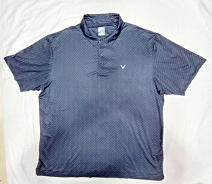 Callaway Opti Dry Wicking Golf shirt polo size XXL Dark Grey Navy pattern - Picture 1 of 10
