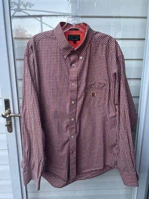 Camisa Colours By Alexander Julian Para Hombre X Grande Manga Larga Roja A Cuadros Un Bolsillo Foto 1 de 4