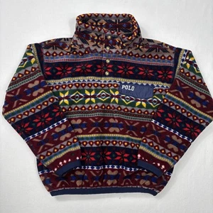 Polo Ralph Lauren Fleece Sweater Kid's Small (7) Southwestern Aztec Mock Neck - Picture 1 of 11