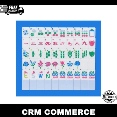 American Mahjong Tile Set with Carrying Bag and Accessories, 160 Acrylic Engrave - Image 1 of 4