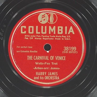 HARRY JAMES The Carnival Of Venice / Trumpet Blues COLUMBIA 38199 EX 78 1948 10" - Image 1 of 4