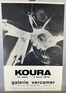Bernard Koura Poster Exhibition Original Gallery Vercamer Paris 1974 - Picture 1 of 10
