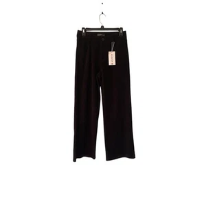Kiczoy Black Small Ribbed Wide Leg Pants - Picture 1 of 7