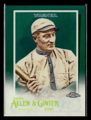 2020 Topps Allen & Ginter Chrome #116 Honus Wagner Green SN - Image 1 of 2