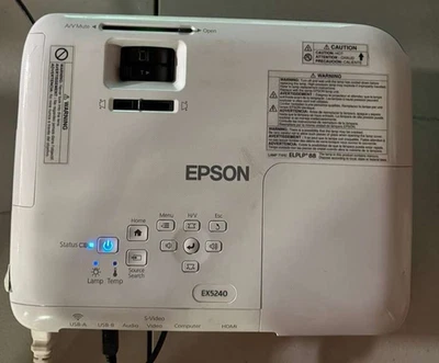 Epson EX5240 Projector 3LCD with power cable -NO OTHER ACCESSORIES OR REMOTE - Image 1 of 4