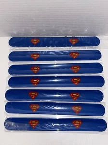 7 Pulseras Superman Slap Niños Niños y Niñas Héroe Cumpleaños Película Fiesta Favores - Imagen 1 de 8