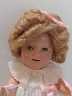 Vintage 1930's 11" Ideal Composition Shirley Temple Doll in  Dancing Dress - Image 1 of 4