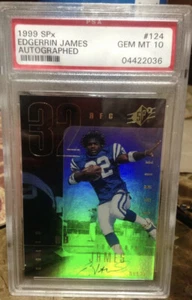 UD SPx 1999 EDGERRIN JAMES RC/1999 automático PSA 10 súper raro bajo pop patio 10 k yardas - Imagen 1 de 2