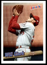 1996 Bazooka 43 Will Clark   Texas Rangers  Baseball Card