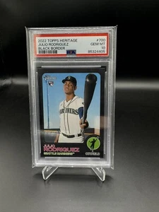 Topps Heritage Julio Rodríguez Black Border RC SSP 2022 PSA 10 Pop 3 💎 No. 700 - Imagen 1 de 4