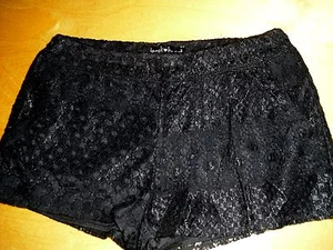 Derek Heart Black Lace Eyelet Dress Shorts Lined girls sz s 24" waist - Picture 1 of 1