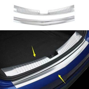 Placa protectora trasera de parachoques trasero de titanio plateado para Cadillac CT5 2020-2022 2 piezas - Imagen 1 de 6