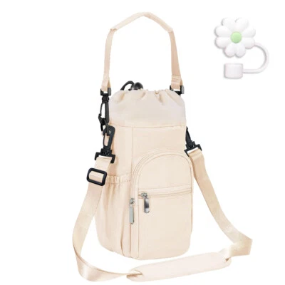 Se adapta a Stanley Cup 40 oz bolsa portadora de botellas de agua con correa bolsa soporte monedero Foto 1 de 4