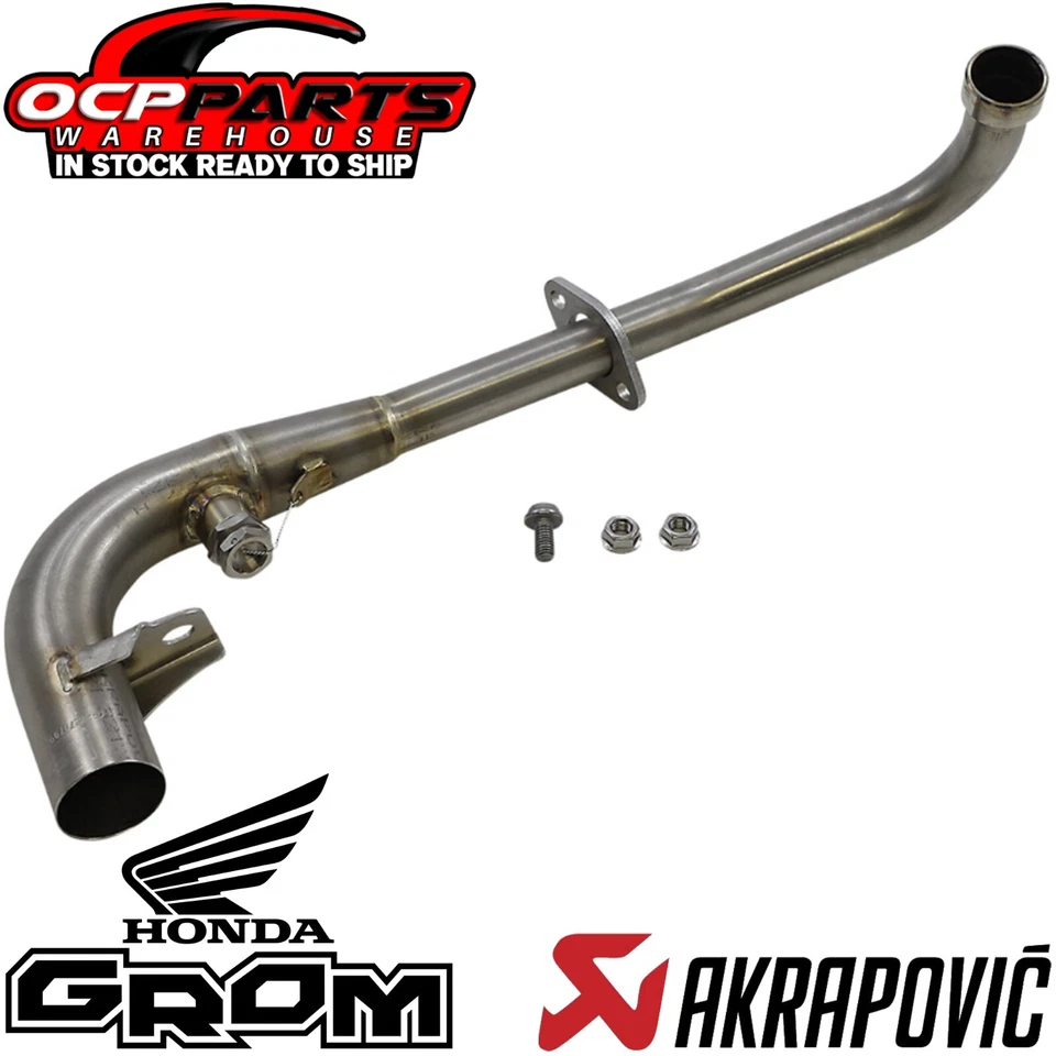 NOVO TUBO DE CABEÇA DE AÇO INOXIDÁVEL AKRAPOVIC 2022 - 2025 HONDA GROM MSX125 - Imagem 1 de 3