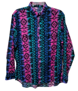 VTG Wrangler Made USA Cowboy Cut Regular Fit X-Long Tails Bright Colors Western - Picture 1 of 7