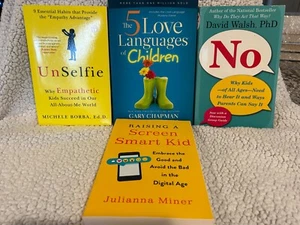 Unselfie, 5 Love Languages of Children, No, Screen Smart Kids Lot of 4 Parenting - Picture 1 of 3