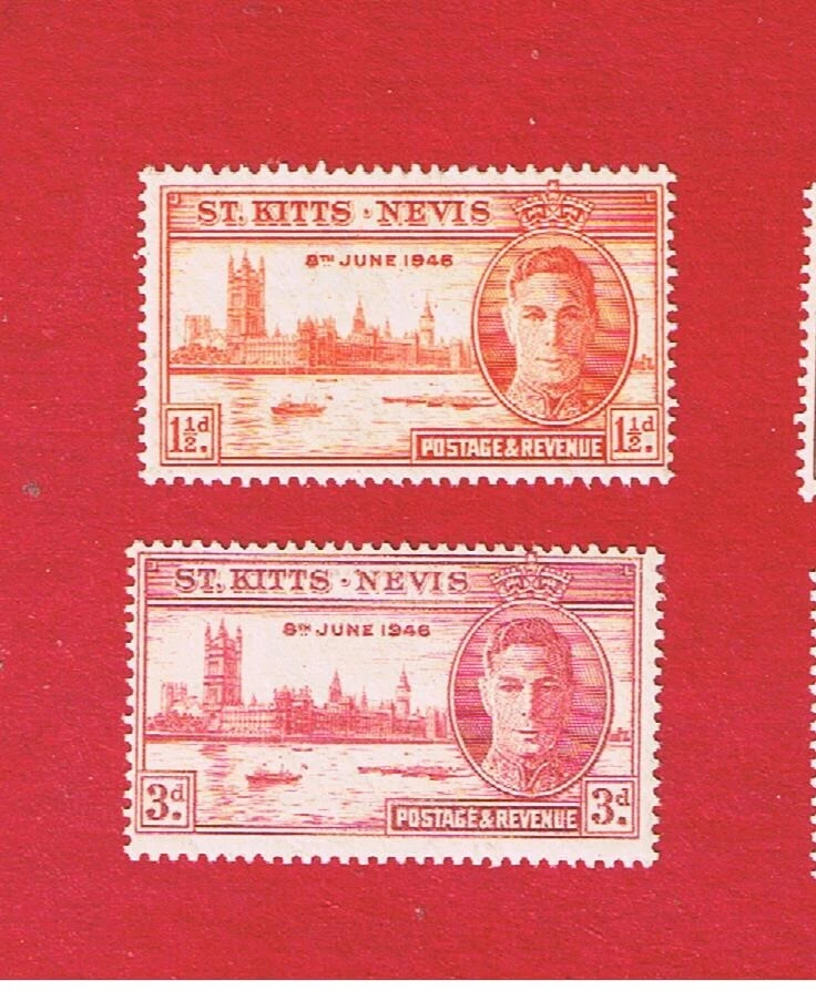 St. Kitts-Nevis #91-92   MVFLH OG   Peace Issue   Free S/H - Image 1 of 1