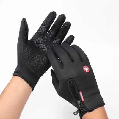  Motorcycle Bike Gloves Sports Unisex Touchscreen Winter Thermal Warm Waterproof - image 1 of 4
