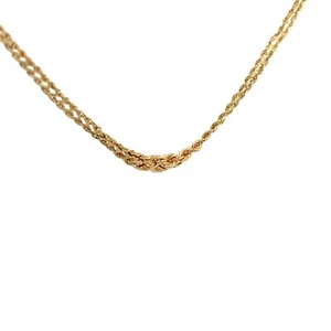 Cadena Collar Moda Oro Amarillo 14K Diseñador Cuerda 18" NUEVO - Imagen 1 de 5