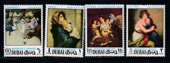 Juego DUBAI Día de la Madre (Pinturas Europeas) MNH Foto 1 de 1