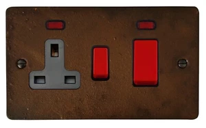 Interruptor de cocina G&H FRT29B placa plana óxido 45 amperios DP y enchufe conmutado 13A - Imagen 1 de 1