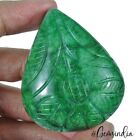 310 Cts ~ Natural Certified Emerald Pear Hand Carving Loose Brazilian Gemstone