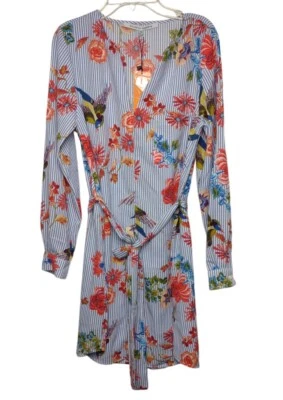 Vestido Collective Concepts Tropical Bird XS Azul Rayas Nordstrom Rack Nuevo con Etiquetas Nuevo Foto 1 de 4