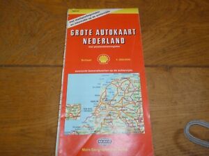 VINTAGE SHELL AUTO MAP OF HOLLAND 1980s