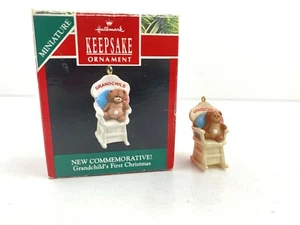 Hallmark Grandchild's First Christmas 1990 Miniature Keepsake Christmas Ornament - Picture 1 of 11