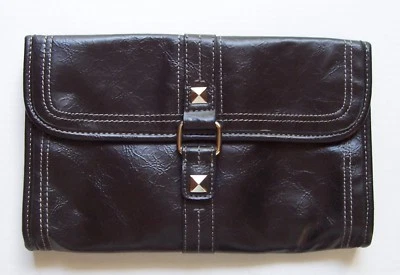 Nine & Co Black Faux Leather Clutch   - Image 1 of 3