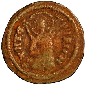 Balkanstaaten Europäische Mittelalter Bronze 1180-1380 Münze ND - Bild 1 von 2