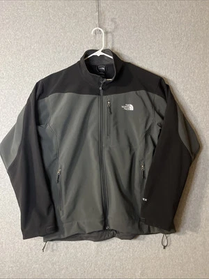 The North Face Men’s Apex Jacket Coat Sz XL Grey Black Full Zip Outdoor Fleece - Image 1 of 4