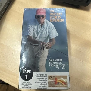 stu apte SALT WATER FLYFISHING FROM A TO Z masters secrets VHS Set 1 Through 4 - Picture 1 of 7