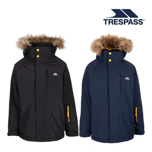 Trespass Boys Waterproof Jacket Windproof Hood School Casual Coat Ultimately - Picture 1 of 5